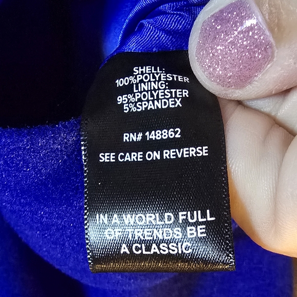 Elegant Electric Blue Women's Torrid Size 6 Pea Coat NWOT - Picture 5 of 11